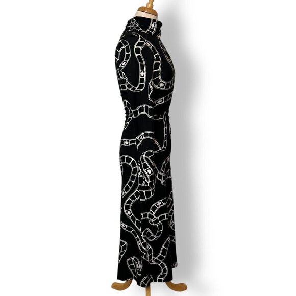 NWT DVF Diane Von Furstenburg Briony Movie Chain A-line Dress Knee Length Sz XS - Picture 6 of 11